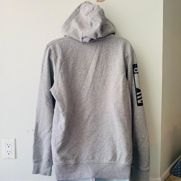 Adidas Trefoil Gray Hoodie Full-Zipper Closure - Picture 4 of 5